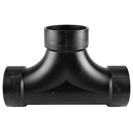 Charlotte Pipe And Foundry Charlotte Pipe Schedule 40 3 in. Hub x 3 in. Dia. Hub ABS Flush Cleanout Tee, Black 48174